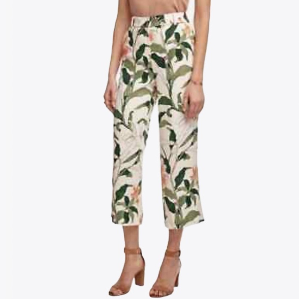 Jules & Leopold 55% Linen Straight Wide-Leg Pants -S/M